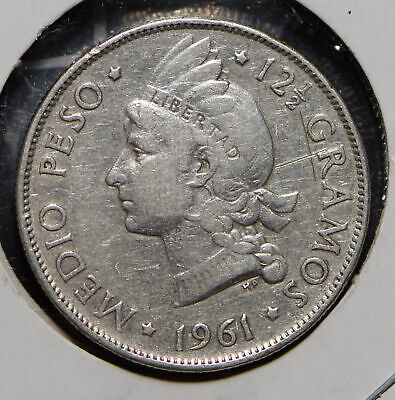 Dominican Republic 1961 1/2 Peso  290206 combine shipping - Fresh Stock Dated February 2026