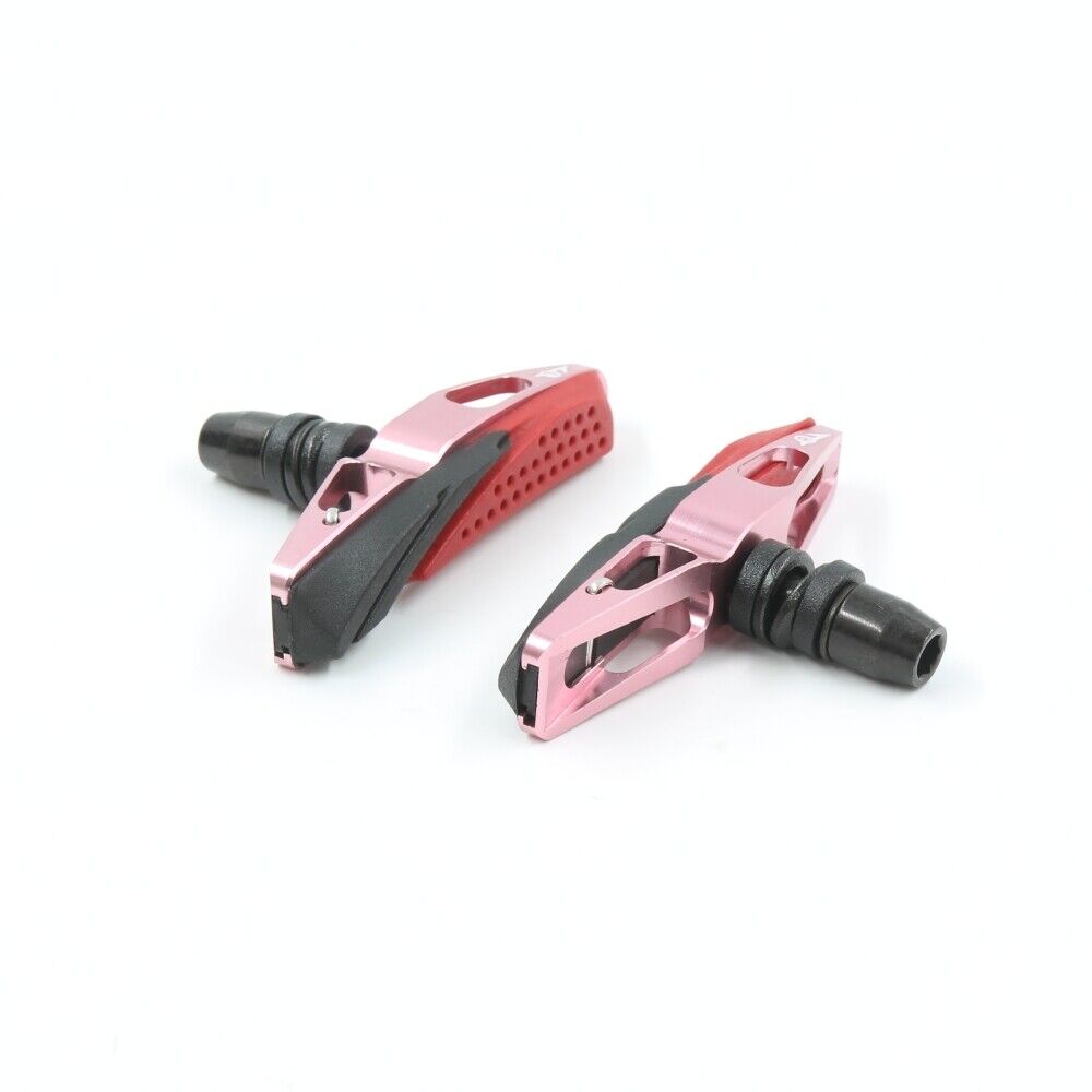 AICAN Full CNC Machined Brake Shoes For V-Brake , PINK - Fresh Stock Dated February 2026