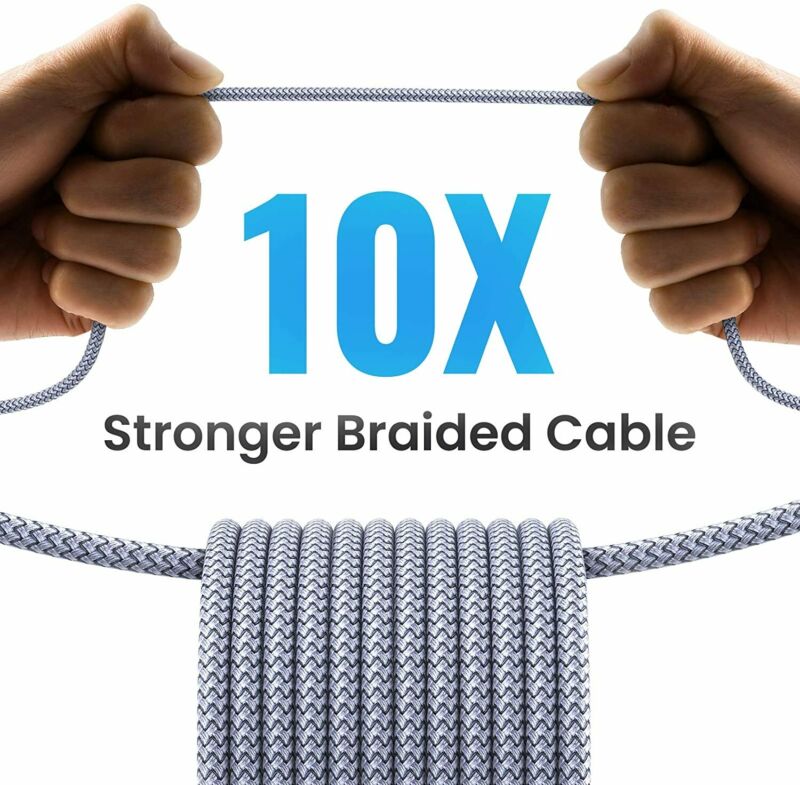 2 PACK 6.6FT+6.6FT AINOPE USB 3.0 Extension Cable Type A 6.6FT+6.6FT, Grey - Fresh Stock Dated February 2026