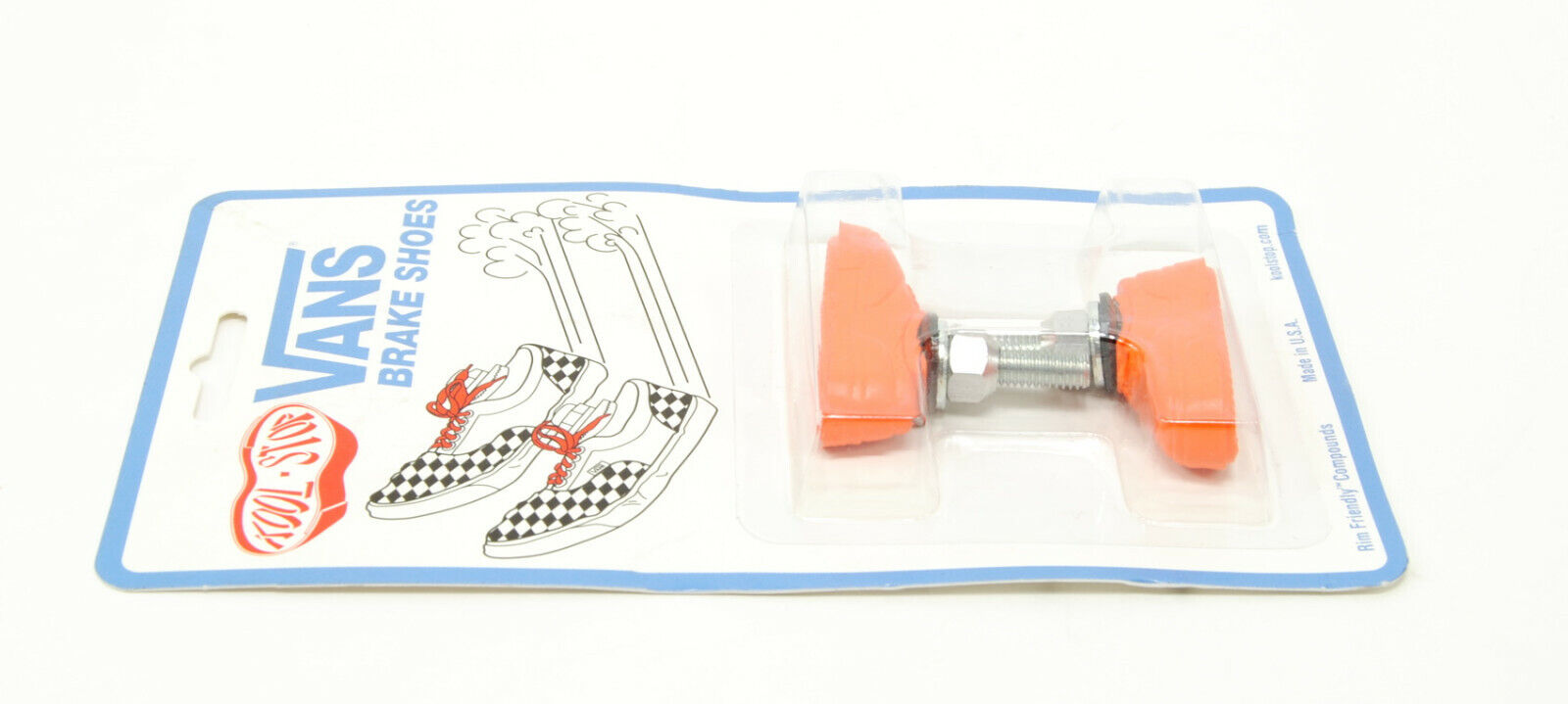 Kool Stop bicycle bike Vans BMX THREADED brake pads ORANGE (PAIR) MADE IN USA - Fresh Stock Dated February 2026