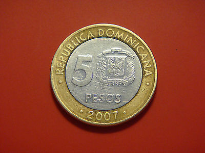 Dominican Republic 5 Pesos, 2007, Sanchez - Fresh Stock Dated December 2025