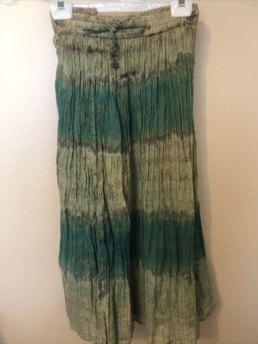 Vintage Green Skirt Maxi Bohemian Gypsie Pheasant - Fresh Stock Dated February 2026