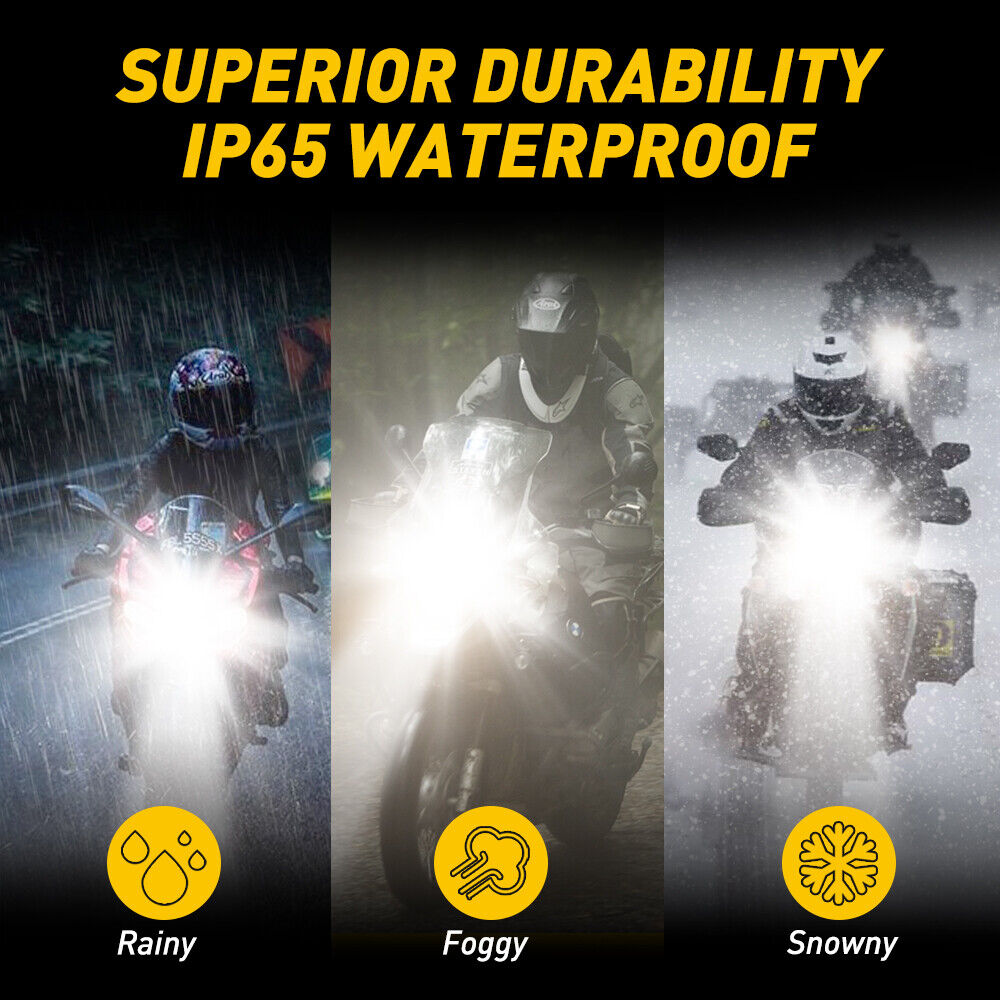 AUXITO H4 9003 LED Motorcycle Headlight Bulb High Low Beam 6500K Power M4 EOA - Fresh Stock Dated February 2026