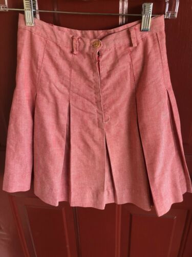 Vintage 60’s Red Skirt Pleated Mini Cheerleader Schoolgirl Short XS - Fresh Stock Dated December 2025