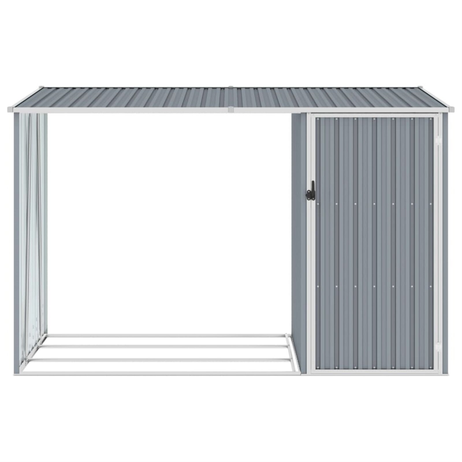 vidaXL Garden Firewood Shed Gray 96.5