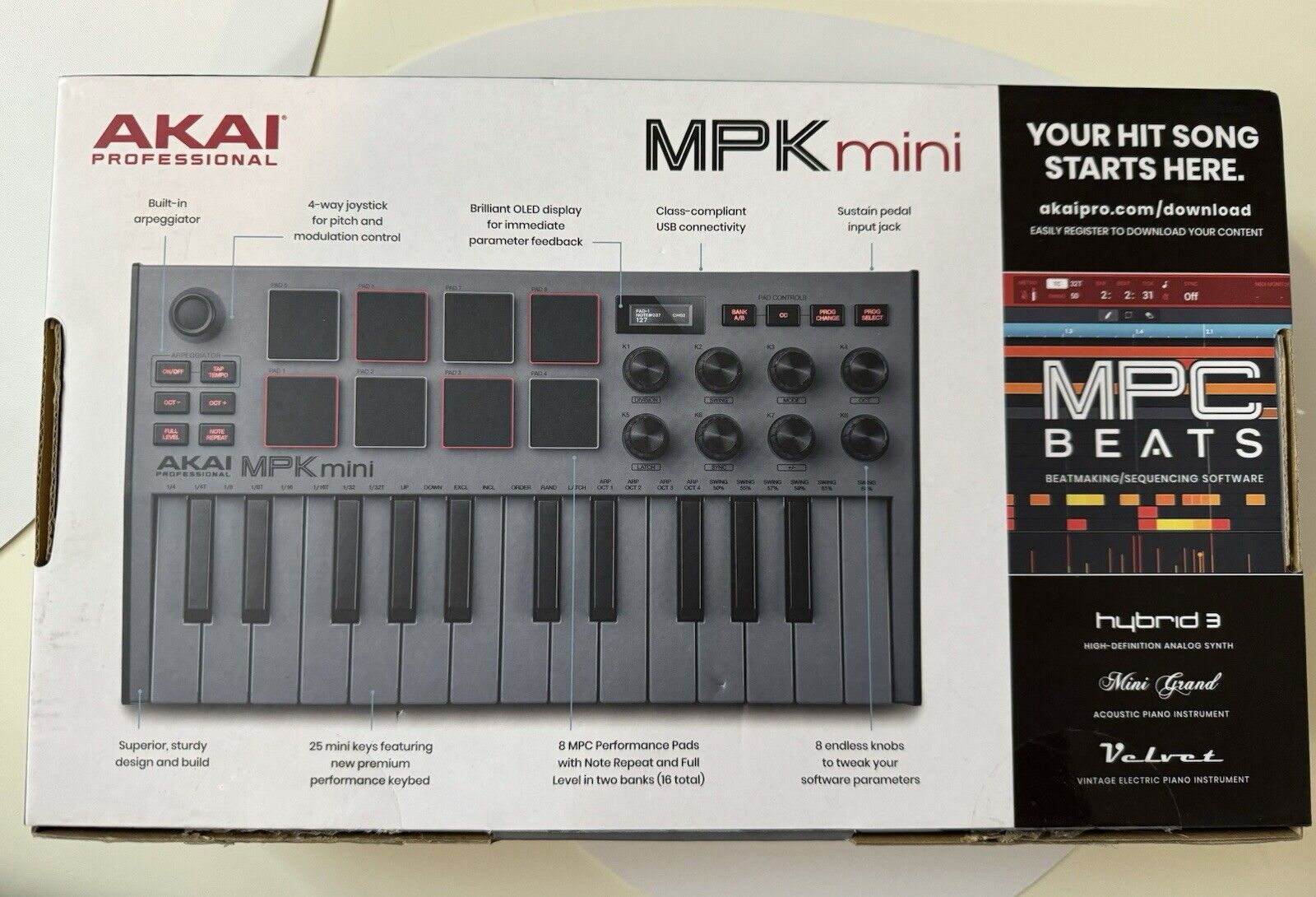 AKAI Professional MPK mini MIDI Controller - Fresh Stock Dated February 2026