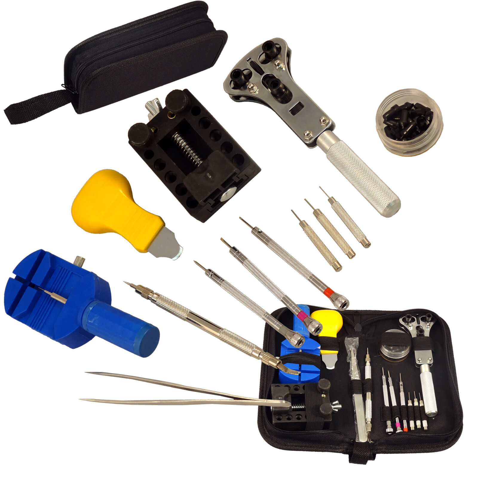 Tool Kit Watch Repair Case Opener Link Remover Spring Bar Tool + Carrying Case - Fresh Stock Dated February 2026