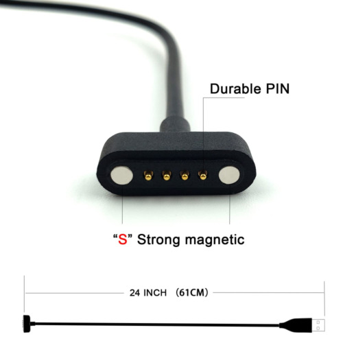 USB Charging Cord Compatible with Echo Frame(2nd Gen) Smart Sunglsses, 1 Pack - Fresh Stock Dated February 2026