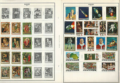 Burundi Stamp Collection 24 Harris Pages to 1986, Nice Lot of Topicals, JFZ - Fresh Stock Dated March 2026