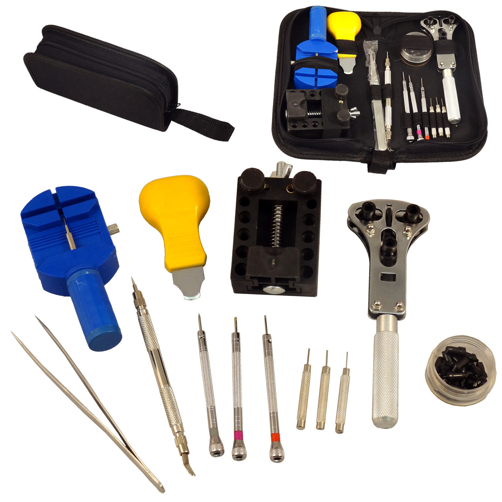 Tool Kit Watch Repair Case Opener Link Remover Spring Bar Tool + Carrying Case - Fresh Stock Dated February 2026