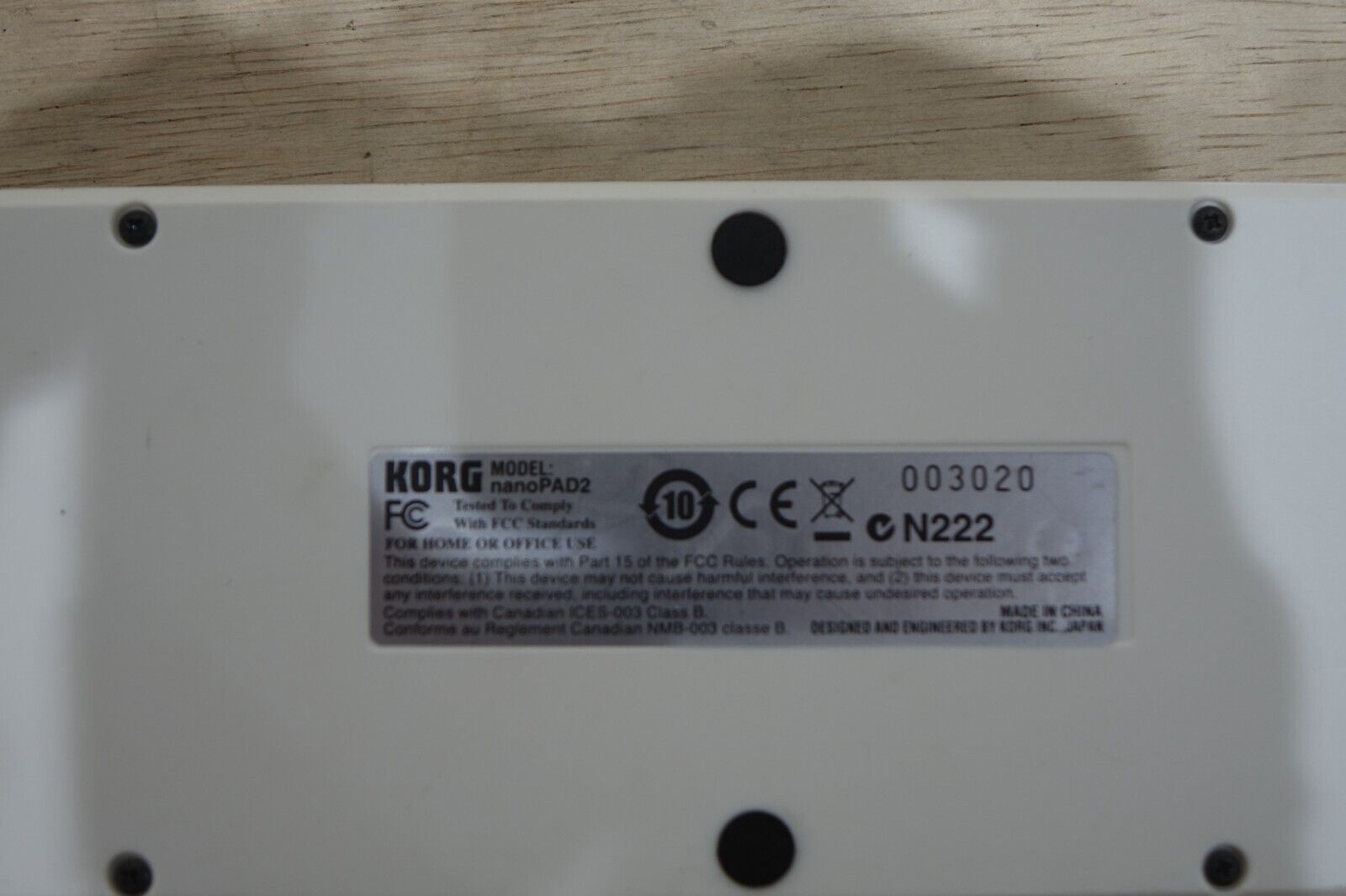 Korg nanoPAD2 Slim-Line USB Drum Pad MIDI Controller White With Tracking - Fresh Stock Dated February 2026