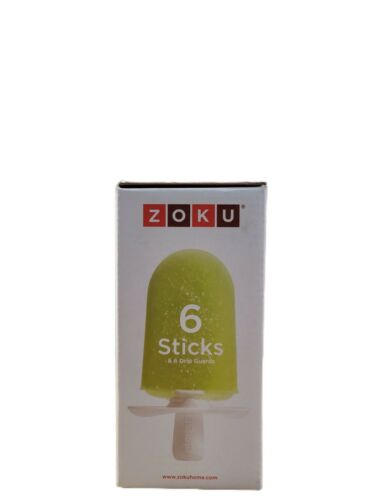 6 SIX Zoku Quick Pop Popsicle Maker Replacement Reusable Sticks & Drip Guards - Fresh Stock Dated February 2026