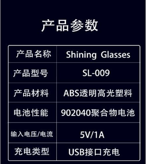 USB Charging Bluetooth Display Glasses Programmable LED Text Glowing Gift Party - Fresh Stock Dated December 2025