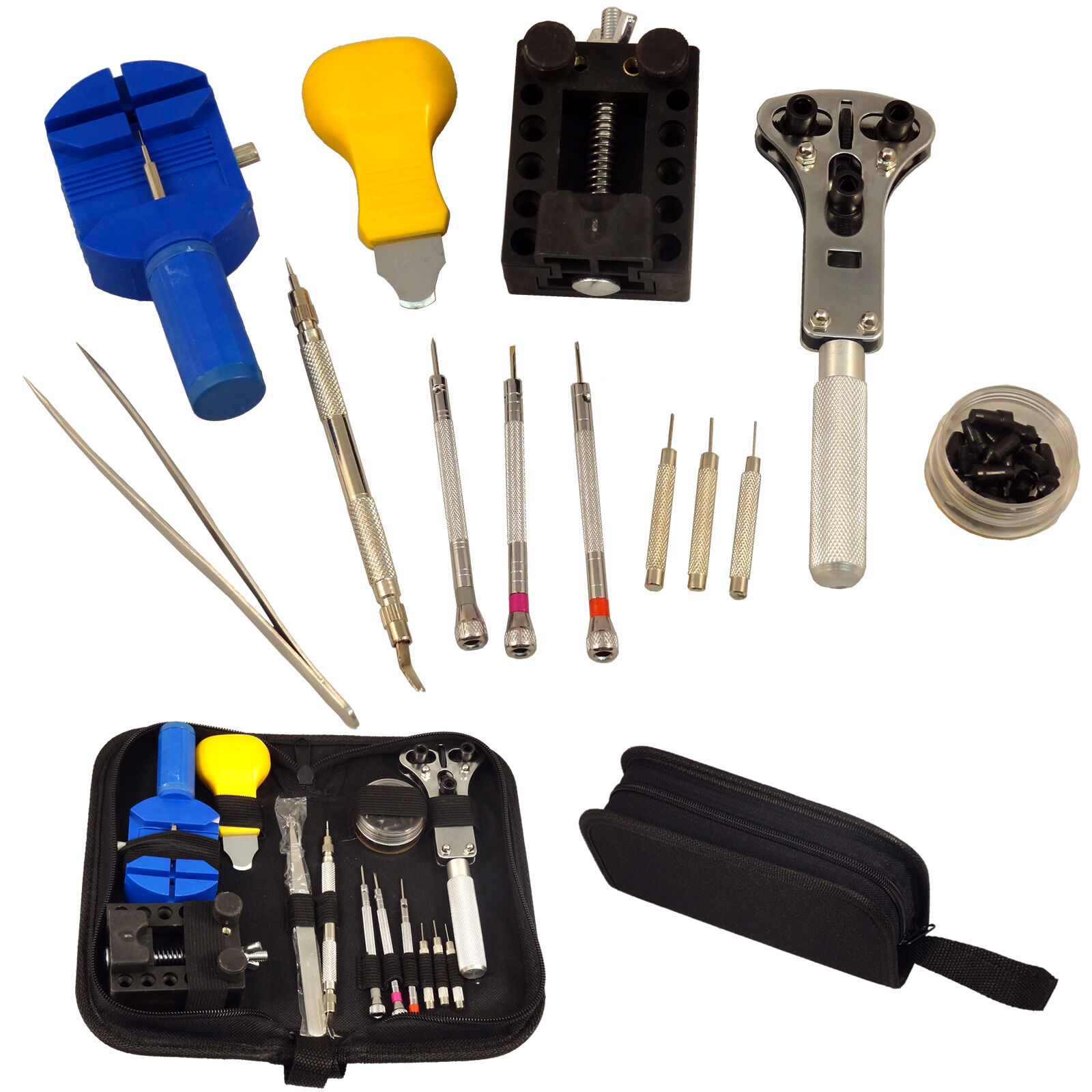 Tool Kit Watch Repair Case Opener Link Remover Spring Bar Tool + Carrying Case - Fresh Stock Dated February 2026