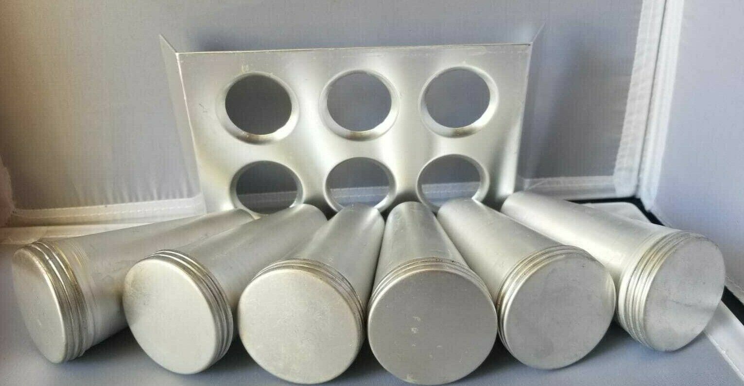 Aluminium Kulfi Maker Moulds Set of 6 with stand best price in USA - USA Seller - Fresh Stock Dated December 2025