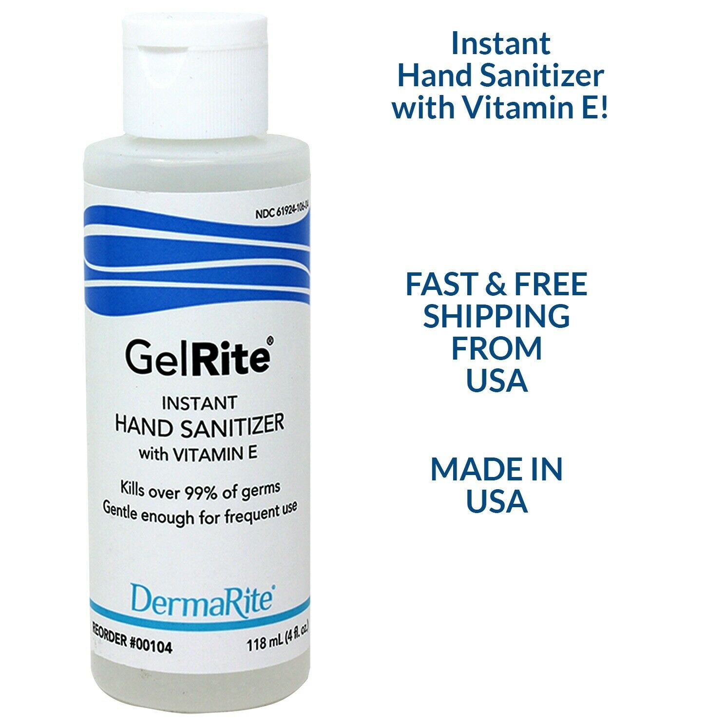 Hand Sanitizer Kills 99% of harmful  bacteria 4oz  MADE IN USA Free shipping - Fresh Stock Dated February 2026