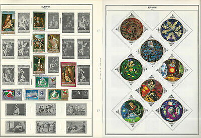 Burundi Stamp Collection 24 Harris Pages to 1986, Nice Lot of Topicals, JFZ - Fresh Stock Dated March 2026
