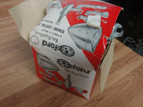 Vintage New Oxford NOS Bicycle Generator light Set w/ Headlight & Tailing SEARS - Fresh Stock Dated December 2025