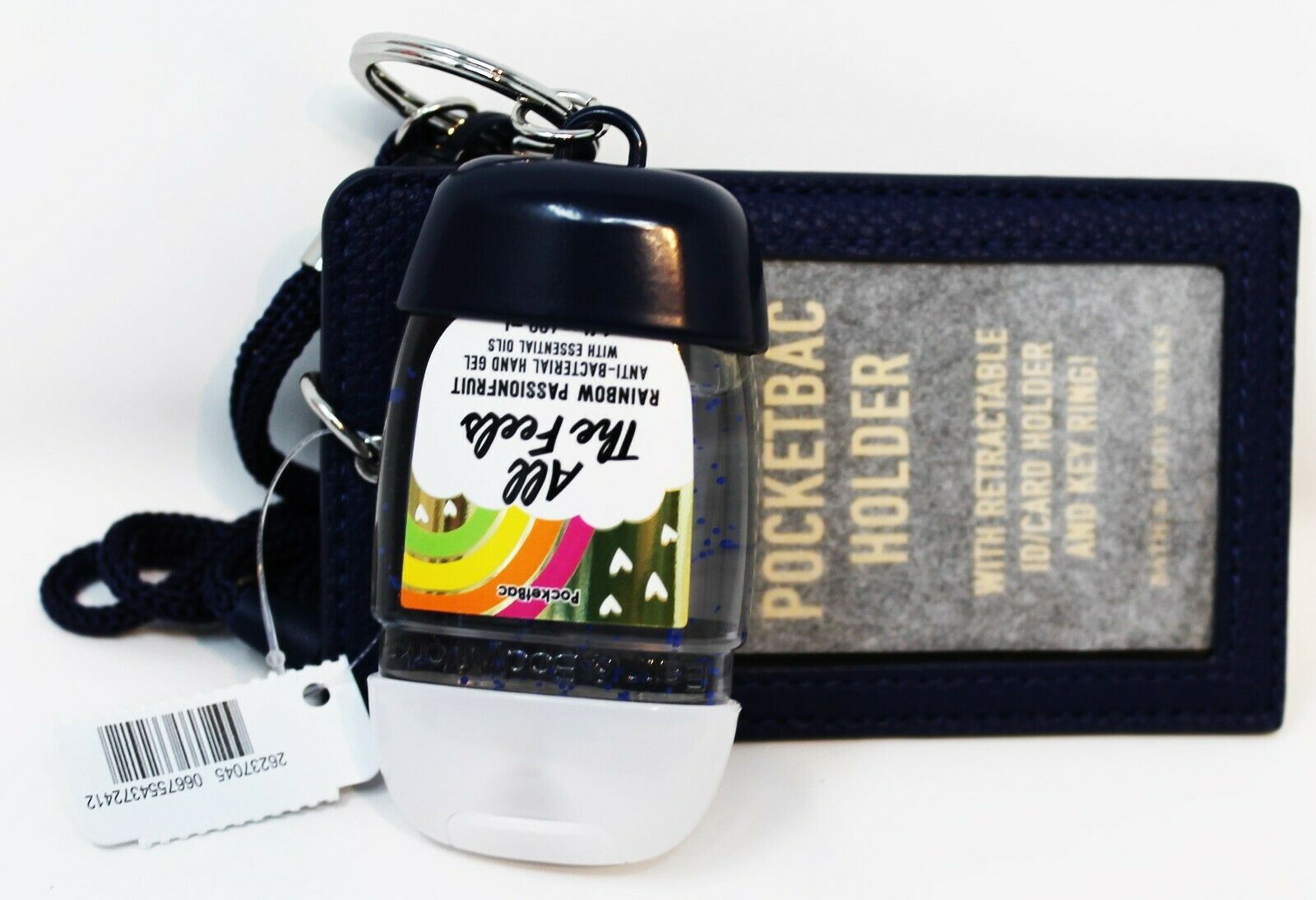 Bath Body Works Pocketbac Hand Sanitizer Anti Bacterial Gel Lanyard ID Holder B* - Fresh Stock Dated February 2026