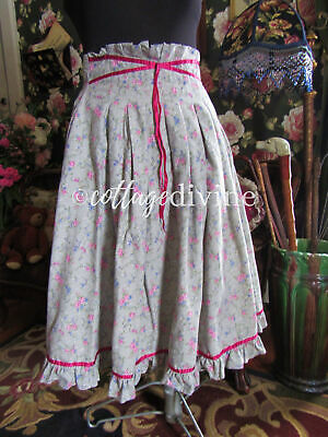 Victorian Style Calico Gunne Sax Gunnies Vtg 1970s Hippie Skirt, XXS XS - Fresh Stock Dated February 2026