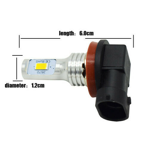 Ice Blue H11 LED Headlight Bulb Hi/L Beam BY For Suzuki GSXR600 GSXR750 GSXR1000 - Fresh Stock Dated February 2026