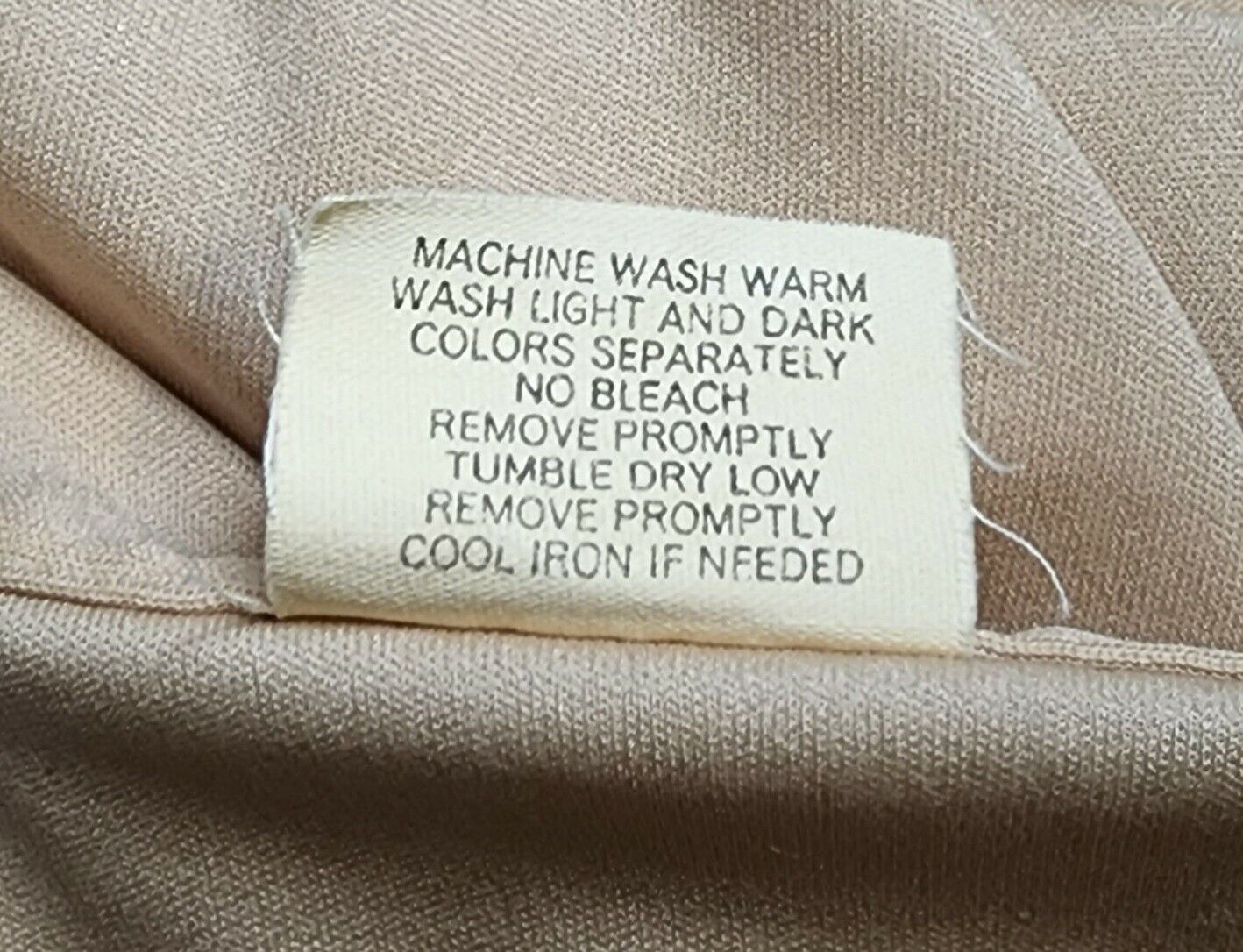 Vintage 1970s  Polyester Danskin Wrap Midi Dance Skirt Beige/Tan SZ Medium DISCO - Fresh Stock Dated March 2026