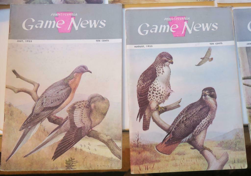 14 1950s Pennsylvania Game News Issues,all Dr. Earle Poole Bird Covers in Color - Fresh Stock Dated December 2025