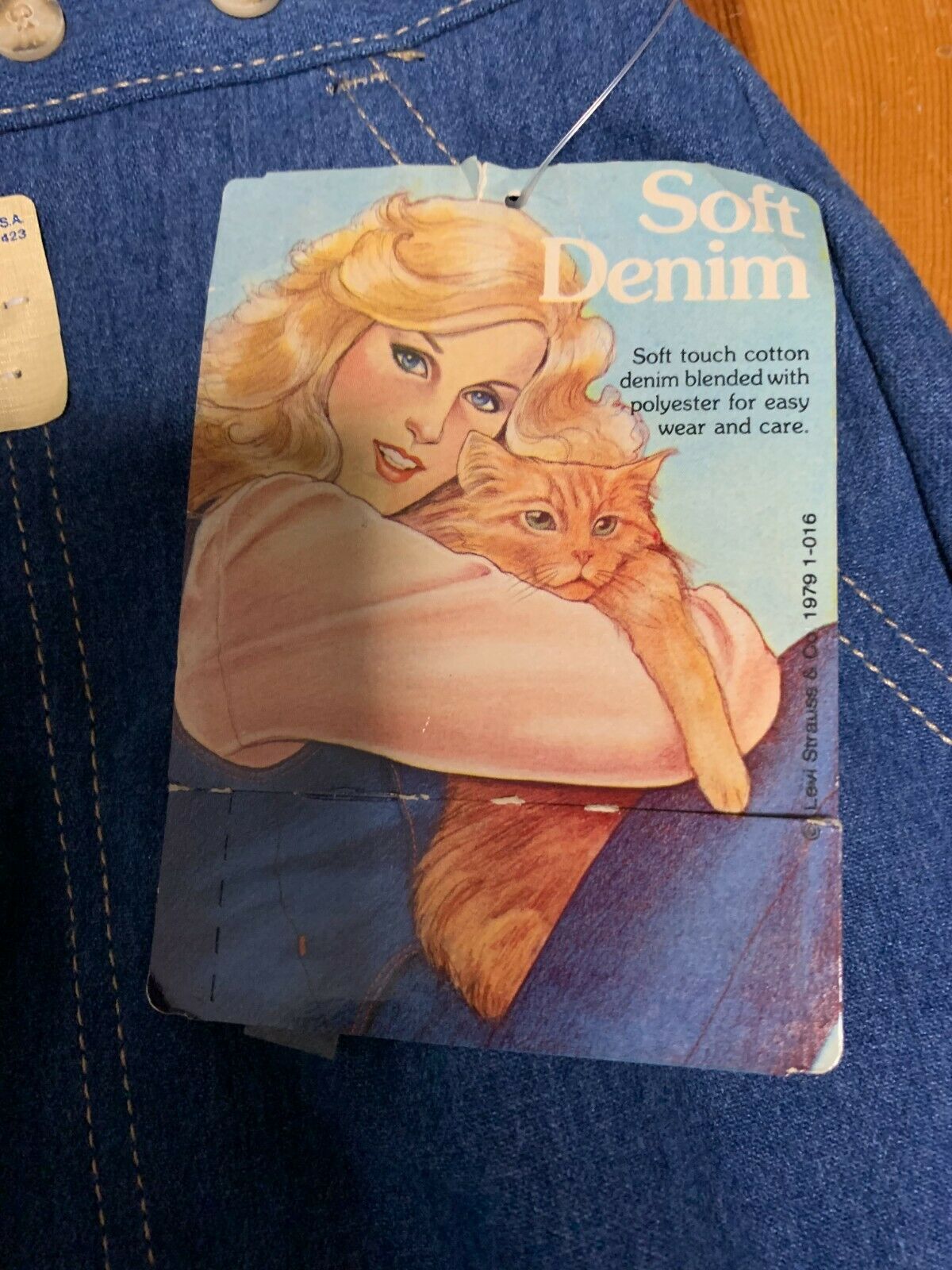 Vintage Levi's Women Solf Denim Blue Jean Wrap Around Skirt sz 12 - Fresh Stock Dated February 2026