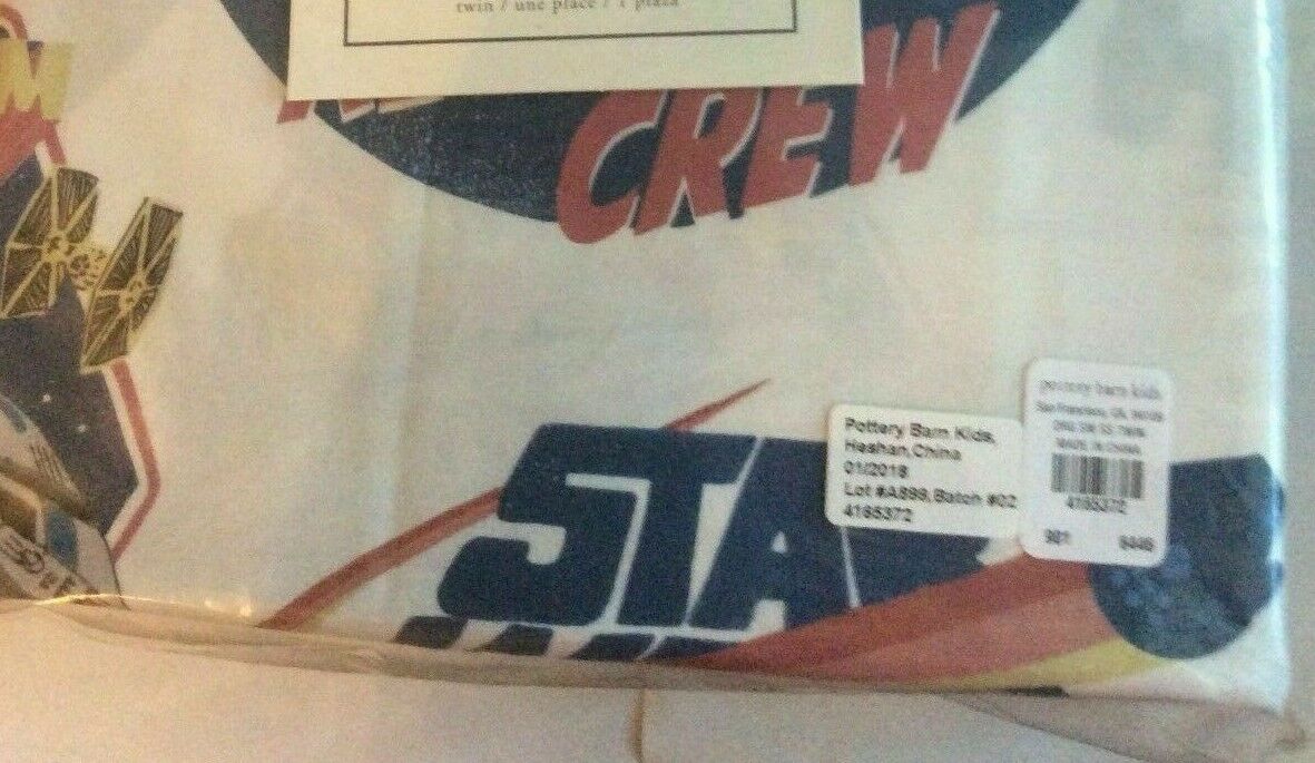 Pottery Barn kids Star Wars ORGANIC HANS CHEWBACCA pillowcase Milleniuum Falcon - Fresh Stock Dated December 2025