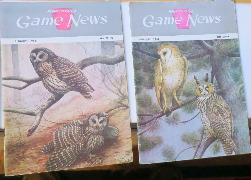 14 1950s Pennsylvania Game News Issues,all Dr. Earle Poole Bird Covers in Color - Fresh Stock Dated December 2025