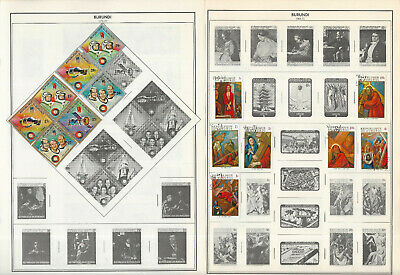 Burundi Stamp Collection 24 Harris Pages to 1986, Nice Lot of Topicals, JFZ - Fresh Stock Dated March 2026
