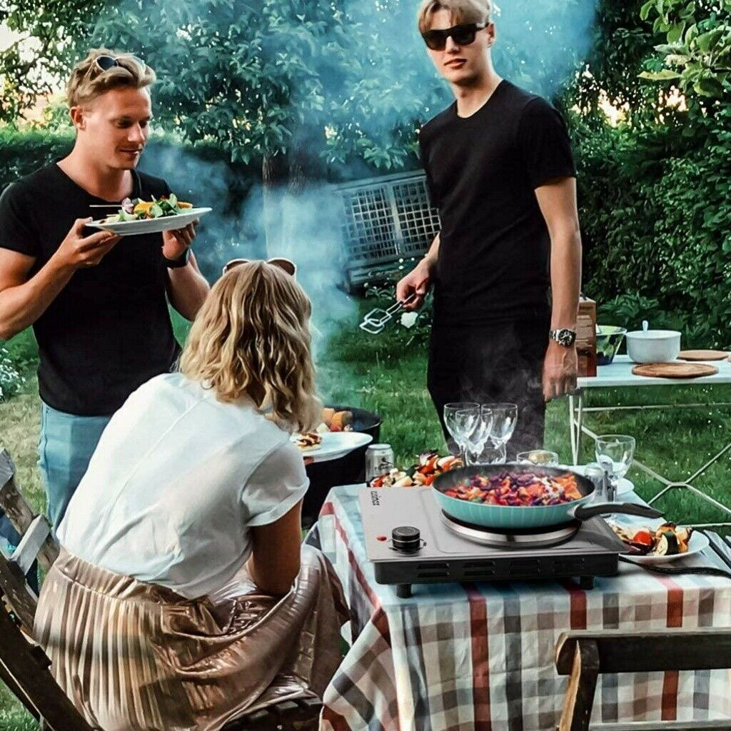 Elec-tric Portable Single Burner 1500W Hot Plate CookING Stove Countertop Travel - Fresh Stock Dated February 2026