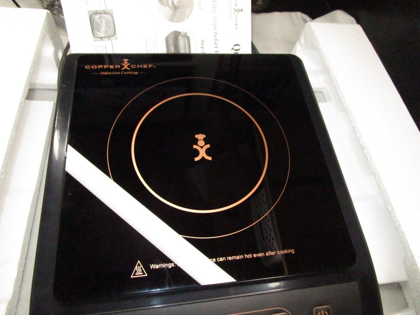 COPPER CHEF Induction Cooktop 1300 Watts KC16067-00300 Black - Fresh Stock Dated February 2026