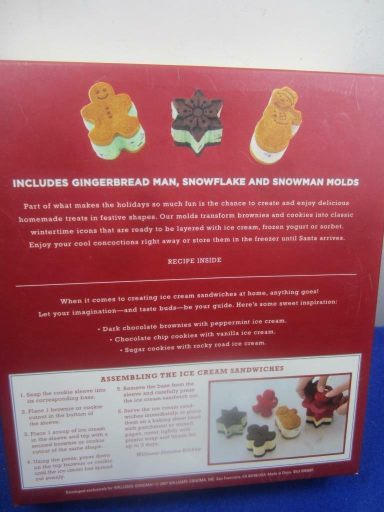 Williams-Sonoma Jack Frost & Friends Ice Cream Sandwich Molds NIP  A15 - Fresh Stock Dated February 2026
