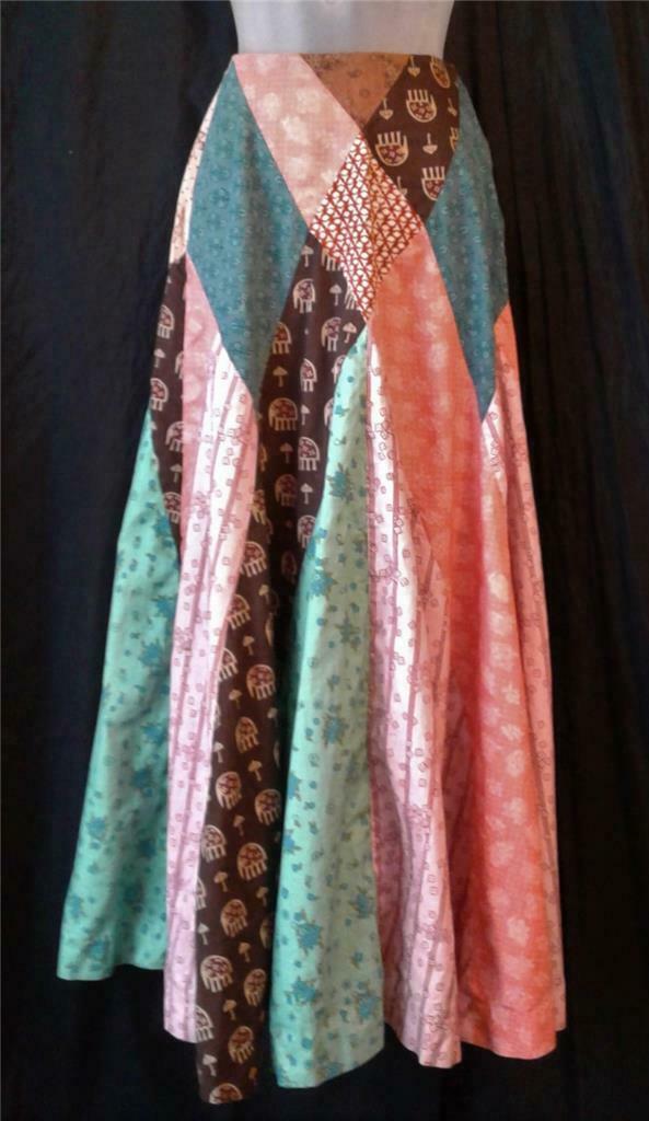 HIPPY FESTIVAL BOHO India Imports Vintage 1970s Cotton MAXI SKIRT - XS / XXS - Fresh Stock Dated March 2026