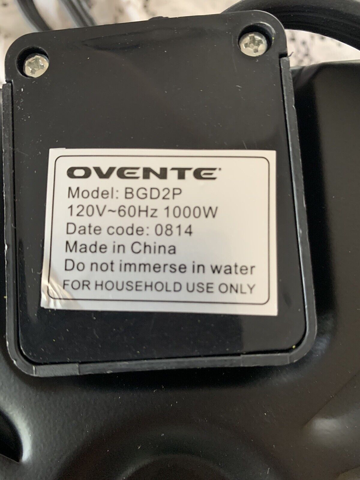 Portable OVENTE Electric Single Burner 7” Inch Durable Iron Cast 1000W BGD2P NEW - Fresh Stock Dated February 2026