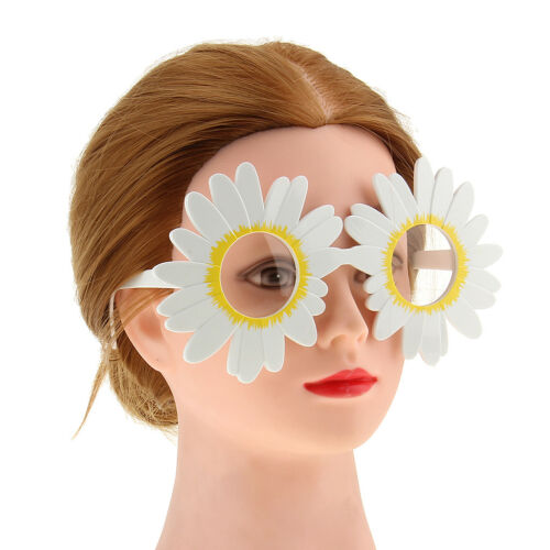 Novelty Daisy Eyeglasses Flower Glasses Fancy Dress Funny Sunglasses White - Fresh Stock Dated December 2025