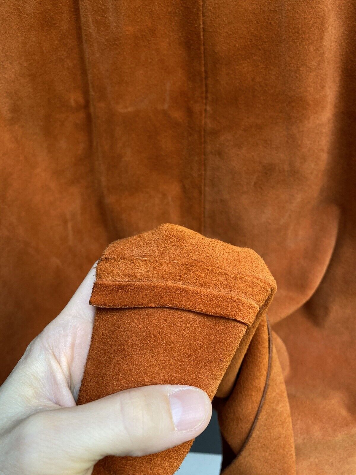 Vintage 60s 70s Rust Suede Leather A-Line Skirt w/ Snaps Western Cowgirl Hippie - Fresh Stock Dated March 2026