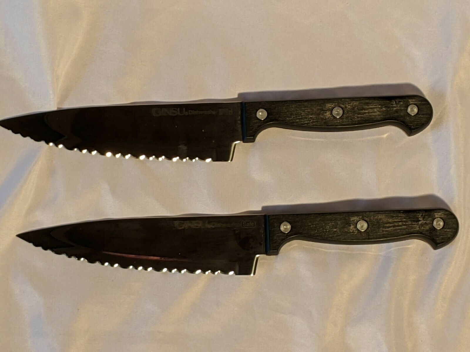 Ginsu Essential Series Stainless Steel 6-Inch Black Serrated Chefs Knife 05101DS - Fresh Stock Dated December 2025