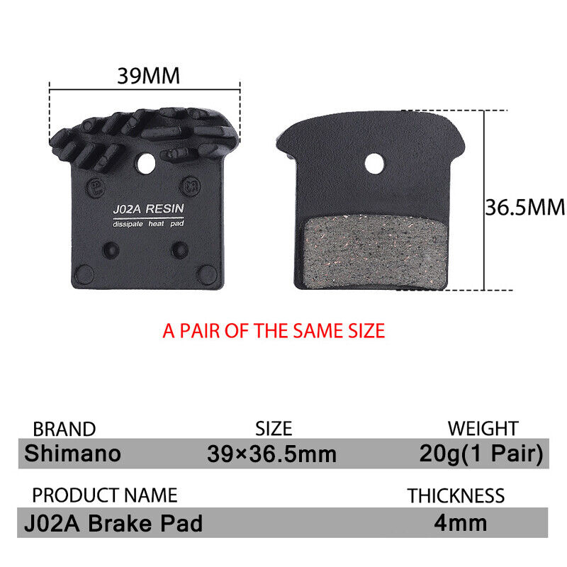 Shimano J02A/L05A-RF Resin Disc Brake Pads ICE-TECH Fin&Spring Bike Caliper Part - Fresh Stock Dated February 2026