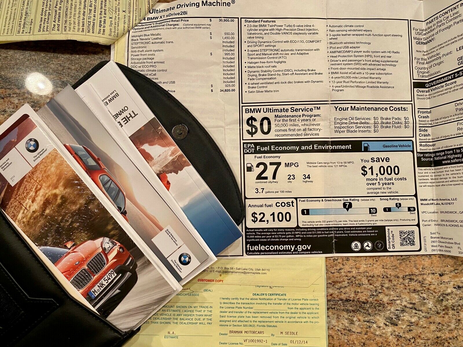 2014 BMW X1 SDRIVE28I 2014 BMW X1 SUV Blue RWD Automatic SDRIVE28I - Fresh Stock Dated December 2025