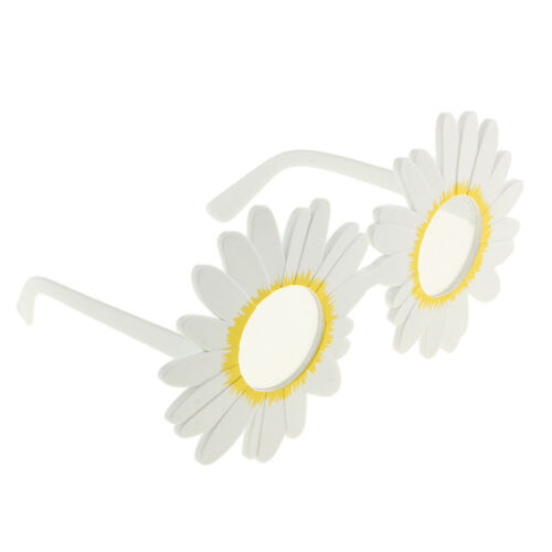 Novelty Daisy Eyeglasses Flower Glasses Fancy Dress Funny Sunglasses White - Fresh Stock Dated December 2025