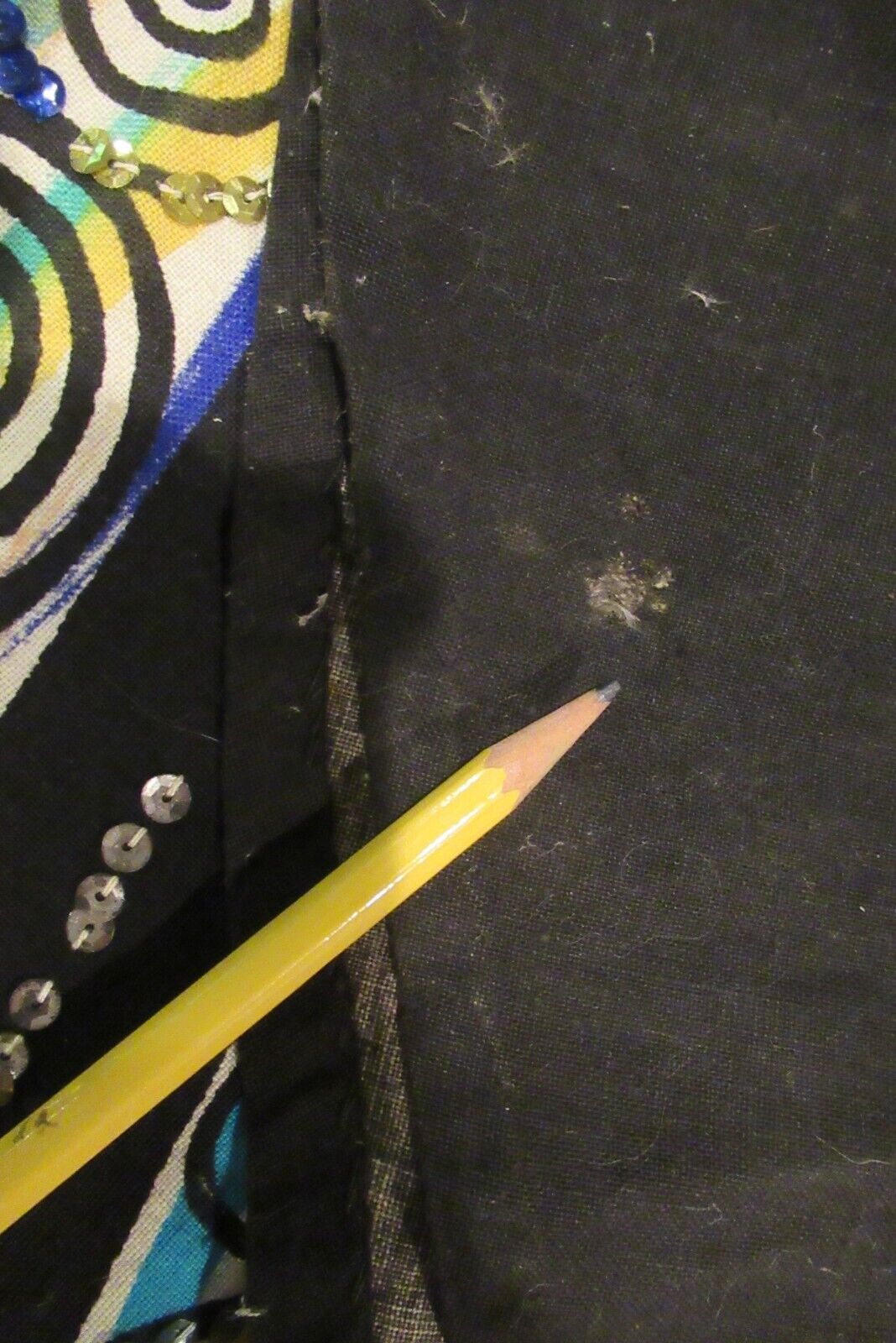 Vintage hand painted sequined circle skirt 