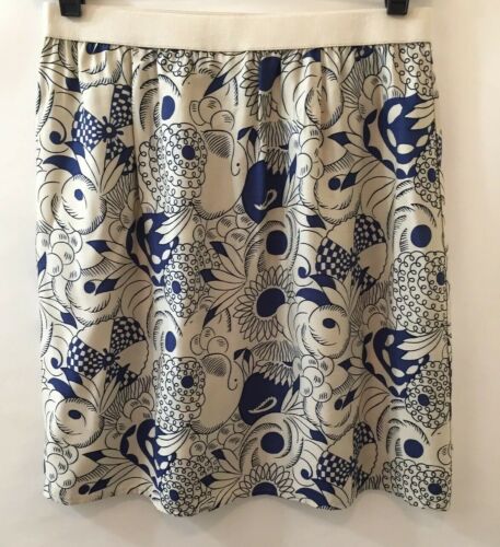 Hartford Alternative Classics Silk/Blend Pull-On Geo/Print Size 1 Blue/Cr Skirt - Fresh Stock Dated February 2026