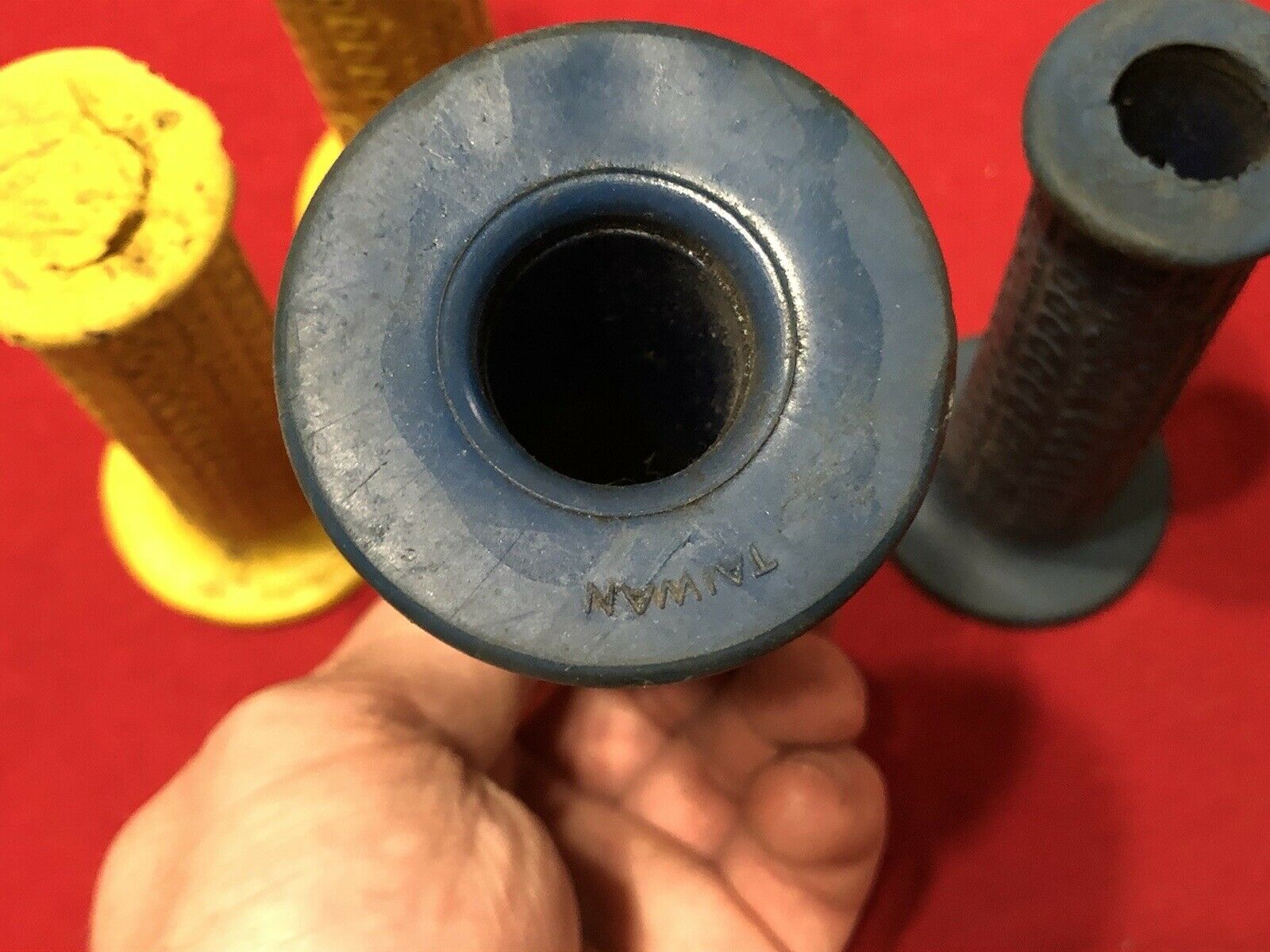 ORIGINAL MONGOOSE GRIPS YELLOW BLUE OLD SCHOOL BMX - Fresh Stock Dated December 2025