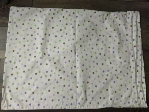 Pottery Barn Kids 2 Standard Pillowcases~Purple Green & Brown Polka Dots~100%... - Fresh Stock Dated December 2025
