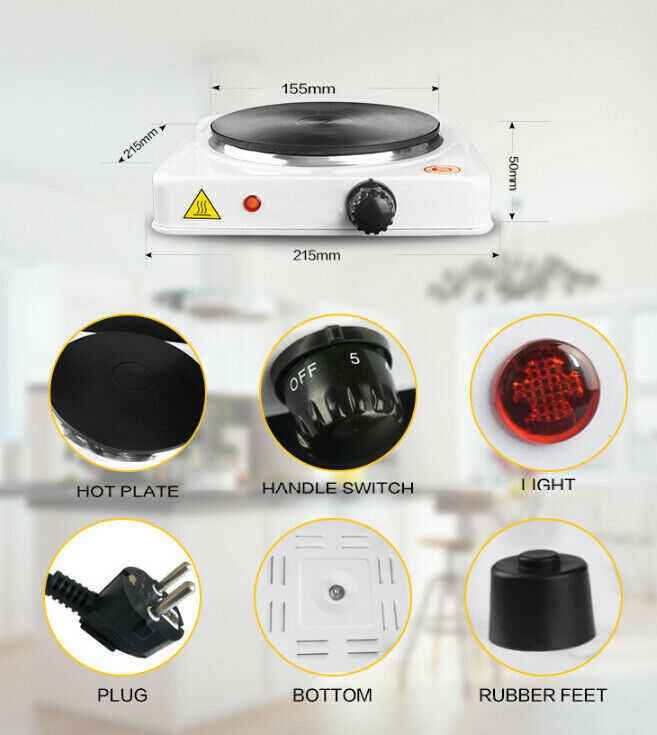 1000W Electric Stove Hot Plate Mini Countertop Stove Portable Home Single Burner - Fresh Stock Dated December 2025