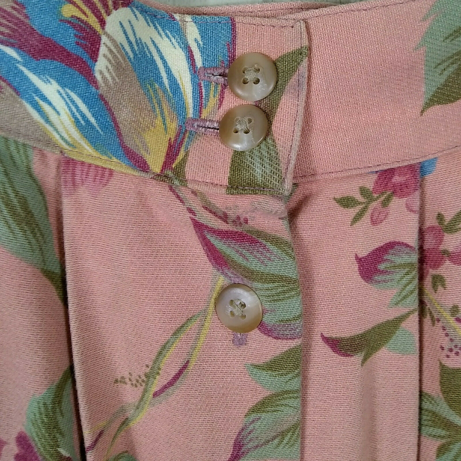 Vintage 90s Button Front High Waist Midi Skirt Cottagecore Prairie Rose Print - Fresh Stock Dated February 2026