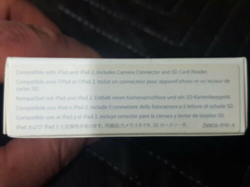 Apple iPad Camera Connection Kit  MC531ZM/A Model A1362 A1358 - Fresh Stock Dated February 2026