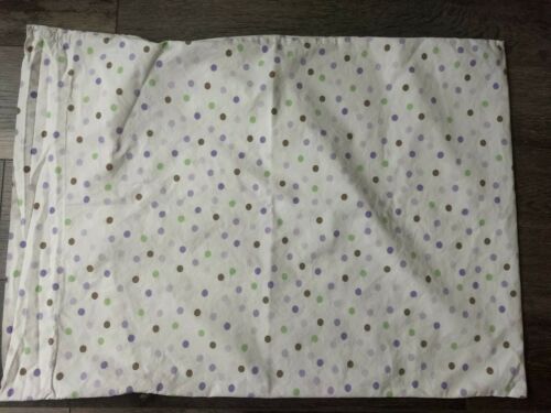 Pottery Barn Kids 2 Standard Pillowcases~Purple Green & Brown Polka Dots~100%... - Fresh Stock Dated December 2025